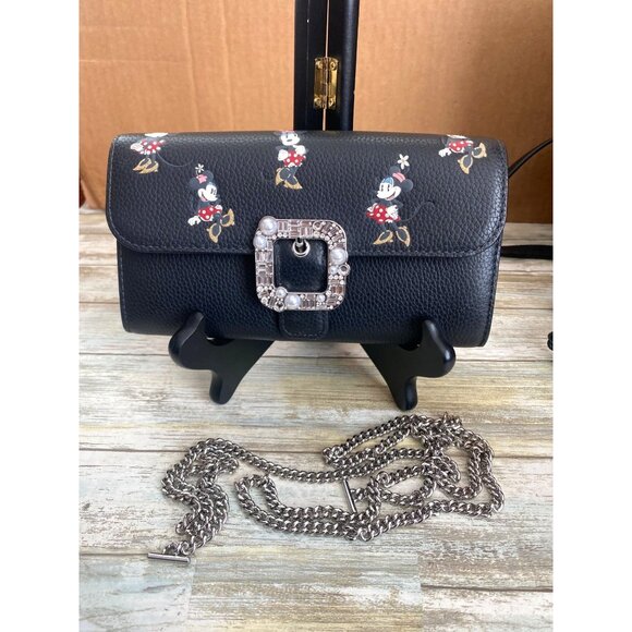 Kate Spade x Disney Parks Minnie Mouse Crossbody Bag Black Pearl Buckle - Picture 1 of 8